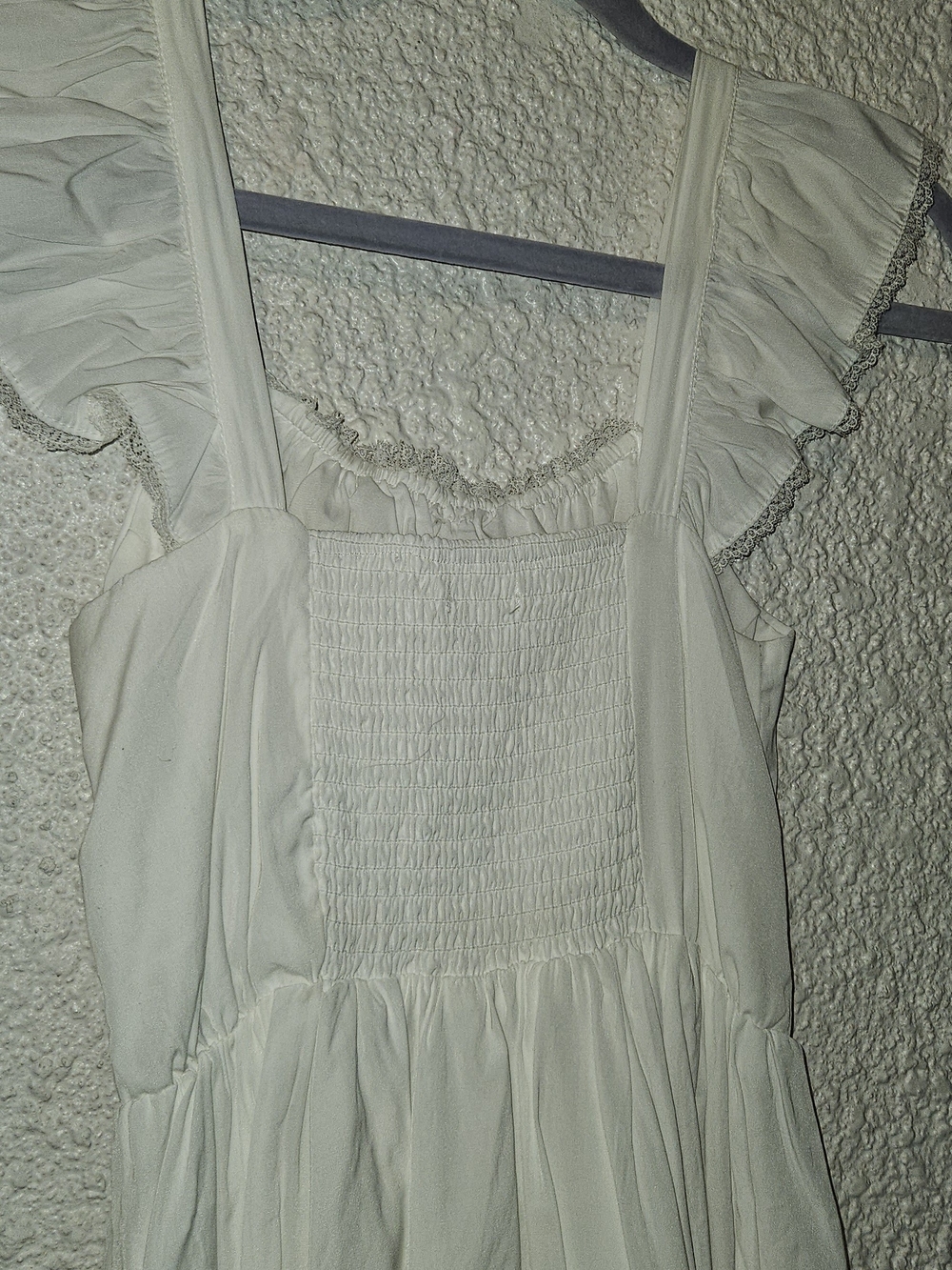 White Ruffled Sleeve Summer Dress - Picture 8 of 9